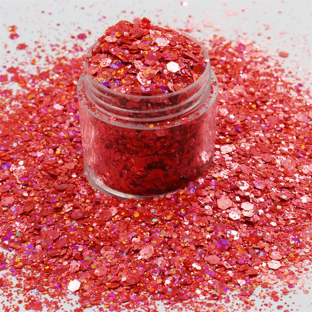 large size holographic bulk chunky glitter for decorations