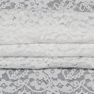 150cm Width <strong>Soft</strong> White <strong>Lace</strong> <strong>Fabric</strong> 90% Nylon 10% Spandex for Sportswear/Lingerie 15cm Pattern Height - Product Image 3