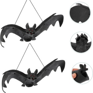 Chauves-souris vampires artificielles <span class=keywords><strong>Halloween</strong></span> fête faveurs décor à la maison atmosphère hantée accessoires suspendus effrayant effrayant TPR <span class=keywords><strong>Halloween</strong></span> chauves-souris - Product Image 1