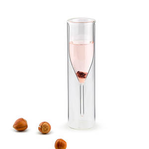 Tasse à vin rouge Borosilicate <span class=keywords><strong>sans</strong></span> pieds, 1 pièce, Double paroi gobelet à vin rouge, gobelet à vin - Product Image 1