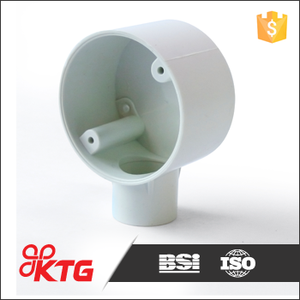 Boîte de jonction unidirectionnelle en PVC blanc AC BJ 1 résistante aux flammes, tailles 20mm 50mm, norme BS EN 4706, sans couvercle - Product Image 2