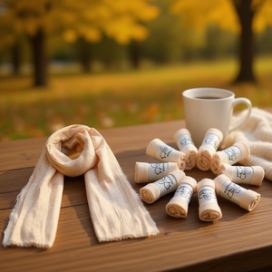 Bufanda Tejida Beige Marca Z, 90x180cm, Larga, Aislante Térmico, Invierno, Accesorio Casual para Mujer - Product Image 5