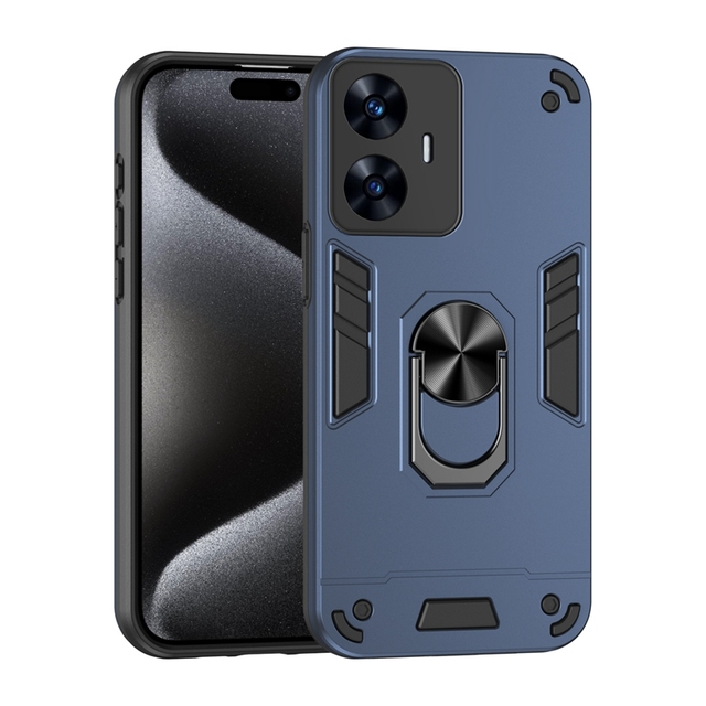 Hybrid Shockproof TPU PC Stand Holder Bracket Cell Phone Case for OPPO Realme C55 C53 C35 C33 C31 10 4G 11 5G