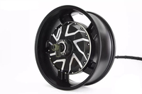 Moteur QS 17x6.0 pouces 12000W 273 70H V4 Moteur de moyeu de roue pour moteur à double essieu de moto électrique avec jante en aluminium de 17 pouces