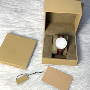 Caja de Reloj de Lujo OEM con Interior de Gamuza Sintética, Estuche Cuadrado de Cartón, Funda Protectora con Tapa Abatible y Almohada para Relojes de Lujo - Product Image 1