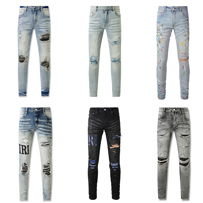 Shop Top Quality Amiri Jeans Distressed Slim Fit