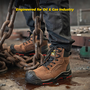 Bottes de sécurité Safetoe résistantes à l'huile et au glissement |   Norme EN ISO 20345 S7 / ASTM |   Cuir véritable imperméable - Product Image 3