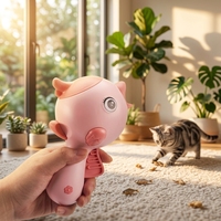 Jouet pour chat : Lanceur de nourriture, baguette interactive pour chat, gadget anti-ennui, lumière laser infrarouge, matériau ABS, alimentation pour animaux de compagnie