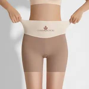 Venta al por mayor Bragas sin costuras Mujeres Boxer Lencería Calzoncillos bonitos Ropa interior de cintura alta bragas de seda de hielo OEM