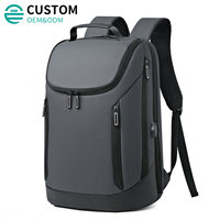 Sac à dos Fuliya personnalisé, durable, unisexe, pour le bureau, les affaires, imperméable, de luxe, pour les voyages, le travail, les étudiants, l'école, avec chargeur USB pour ordinateur portable