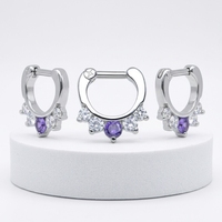 Anneau de nez clicker en zircon cubique Xinfocus, design tendance, 16G, bijou de corps à la mode pour femmes et hommes