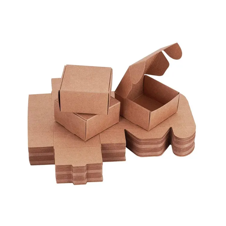 Küp hediye ambalaj Kraft kağit kutu el yapımı kağıt aksesuarları sabun kutusu küpe küçük mücevher işçiliği