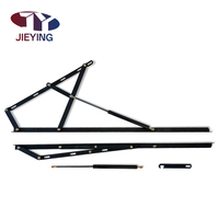 Mécanisme de levage de lit à vérins à gaz noirs JIEYING 1200 mm, charnière de rangement hydraulique avec verrou de sécurité pour lits Queen et King Size