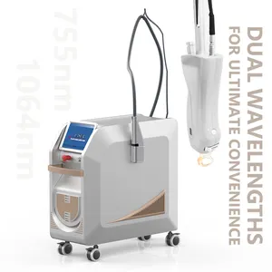 2024 mới dài xung 1064nm Q chuyển Nd Yag laser 755nm alexandrite Laser