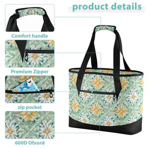 Custom Logo Promotional Soft Sided Cooler Bag Large Capacity Travel Tote, 36 Can Insulated Grocery Handbag for Events - Product Image 3