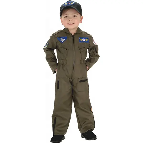 High quality Halloween costumes Kids Fighter Pilot Top Jumpsuit Halloween Costume for kids