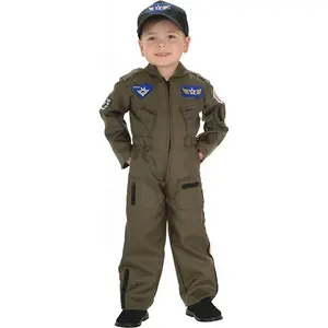 Kostum Halloween anak-anak, Jumpsuit tempur Pilot Top, Kostum Halloween untuk anak-anak