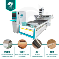 Routeur à bois multifonctionnel automatique CNC 1325 avec commande PLC Syntec et servomoteur pour la gravure de l'acrylique, du bois massif et du contreplaqué