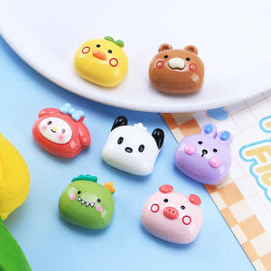 Nouveauté dessin animé mignon petit Animal résine breloques pour bricolage crème colle coque de téléphone décoration chapeaux pince à cheveux accessoires - Product Image 3