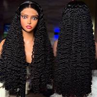 Perruques sans colle HD en cheveux humains vierges indiens birmans bouclés, alignés sur les cuticules, pour femmes noires