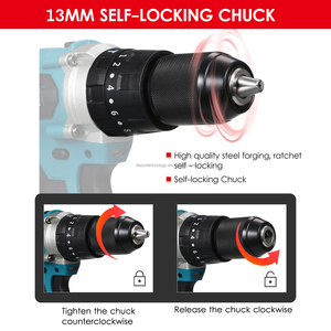 Máy khoan búa điện không chổi than 21V 200Nm 2150 vòng/phút, tua vít không dây, pin 6000mAh, máy khoan tua vít điện mini - Product Image 4