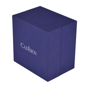 Caja de papel azul para relojes, estuche para joyas, expositor de relojes, embalaje de envío, caja para relojes y joyas - Product Image 2