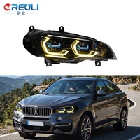 Phares avant Angel Eye Laser CREULI pour BMW X6 E71 2008-2014, double lentille de projecteur DRL, prix d'usine