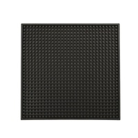Chaser Premium PS+ABS - Tapete de Bar de Silicona Ecológico Negro, Exhibidor y Enfriador de Bebidas para Accesorios de Happy Hour