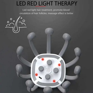 Masseur de tête vibrant électrique rechargeable 10 têtes 5 modes, masseur de cuir chevelu en forme de pieuvre - Product Image 2