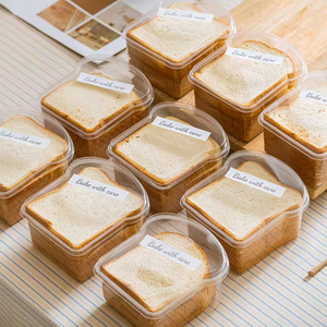 Bán Buôn Dễ Thương Thiết Kế Trong Suốt Nhựa Bánh Mì Cầm Tay Hộp Cho Bánh Sandwich Bánh Mì Nướng Và Bánh Bao Bì Công Nghiệp Sử Dụng - Product Image 4