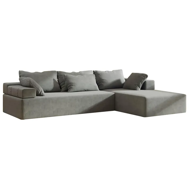 Sofá de compressão modular seccional personalizado de salão branco combinação sofá sala de estar em forma de I/L