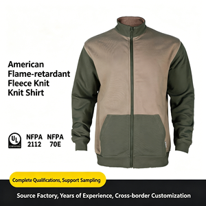 Exportation vers les Amériques : Veste zippée en polaire tricotée ignifuge NFPA70E, veste tricotée ignifuge, exportation personnalisée - Product Image 1