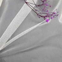 Tissu en maille de nylon blanc 23 g/m² respirant, léger (1 mm), 100 % nylon, pour robes de soirée et robes à paillettes, tissu tulle, tissu dentelle