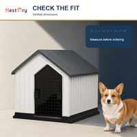 Maison pour chien et chat moderne de luxe, en plastique imperméable, à motif uni, pour l'extérieur, toutes saisons, meubles pour animaux de compagnie