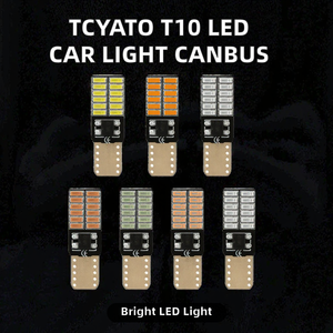 Ampoules LED T10 W5W pour voiture, éclairage intérieur Canbus 4014, 12V 24SMD, clignotant latéral - Product Image 2