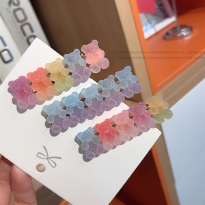 Korean Custom Kids Candy <strong>Bear</strong> <strong>Hair</strong> Pins Accessories Cute Resin <strong>Sugar</strong> Gummy <strong>Bear</strong> <strong>Hair</strong> Clips for Women - Product Image 2