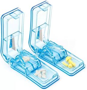 Coupe-pilules créatif portable multicolore transparent en plastique intégré pour le rangement domestique et les articles divers - Product Image 3