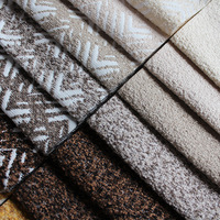 Tissu Jacquard Uni en Chenille Tricoté 100% Polyester Peluche Durable Résistant à l'Abrasion en HDPE pour Canapé - Vente en Gros