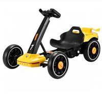 Go Kart Listrik Anak Empat Roda Plastik, Mainan Tunggang Lipat Portabel dengan Remote Control untuk Unisex