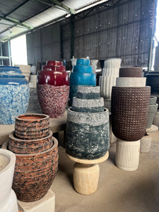 Prix d'usine en gros : Pot émaillé en céramique pour plantes, style méditerranéen, pour jardin extérieur, édition limitée - Product Image 5