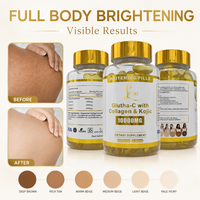 Complément Éclaircissant et Hydratant à la Vitamine C et au Collagène, Naturel, Premium, Sans OGM, pour Adultes, Marque Blanche, 14 Gélules Molles