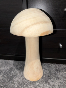 Handcrafted Monster-Scale Statement <b>Wooden</b> Mushroom Specification G-MOS - Extra Large Sculptural Decor - Product Image 2