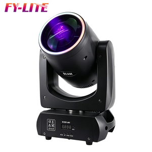 Feiyueyue 200W LED Projecteur à Effet DJ DMX RGB Stroboscope à Tête Mobile IP33 en Alliage d'Aluminium pour Fêtes Mariages Clubs <span class=keywords><strong>Disco</strong></span> Événements Spectacles Nuit - Product Image 2