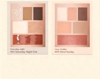 Palette de maquillage tout-en-un avec logo personnalisé, comprenant des fards à paupières à effet chromatique, du blush, un illuminateur et un contour