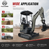 Mini-excavatrice FULCORE certifiée CE EPA EuroV ISO, avec chenilles en caoutchouc de 200 mm, pour les travaux d'infrastructure urbaine