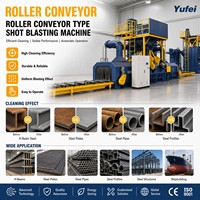 CE Sertifikalı QH6910 Rulolu Konveyörlü Kumlama Makinesi Çelik Yapı H Kiriş Yüzey Temizleme Fabrikadan Doğrudan Motor Yüksek Performans