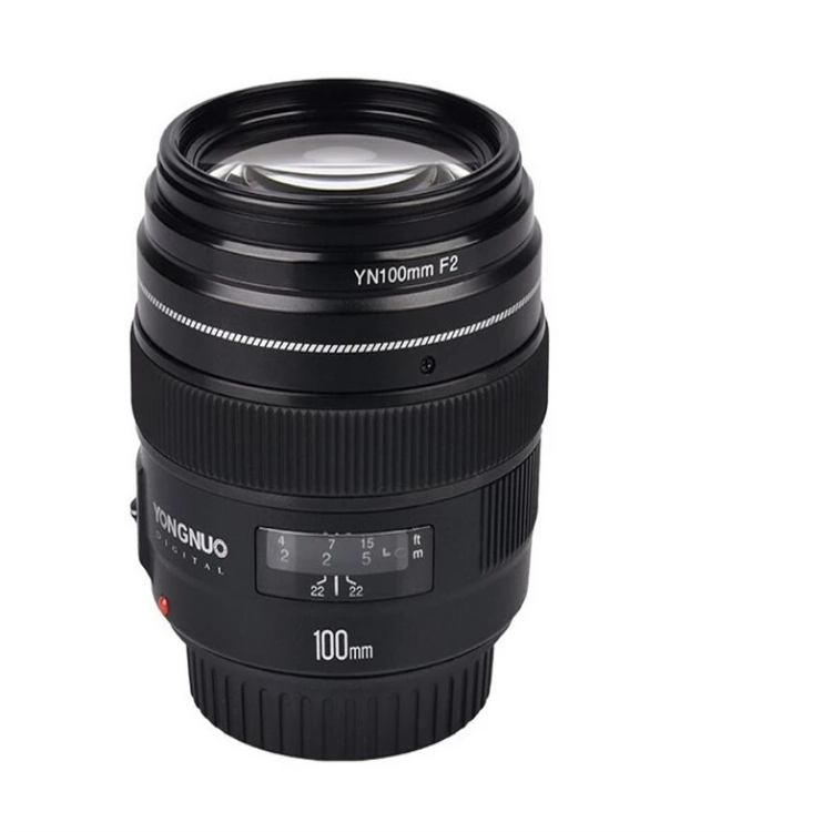 Фиксированный фокусный объектив YONGNUO YN100mm 100mm F2N для камеры Nikon, Поддержка AF/MF, Большая диафрагма, Стандартный Средний телеобъектив