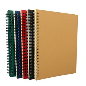 Quaderno A5 <span class=keywords><strong>con</strong></span> <span class=keywords><strong>Spirale</strong></span> in Carta Kraft Spessa, Semplice Quaderno Pubblicitario Stampato, Vendita all'Ingrosso, Logo Personalizzabile Disponibile - Product Image 1