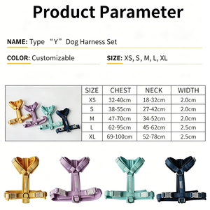 Nouvel Arrivage Harnais Confortable de Luxe en Forme de Y Anti-Traction pour Chien, Ensemble Réglable Rembourré Doux avec Logo Personnalisé, Harnais Gilet Respirant pour Animaux de Compagnie - Product Image 3