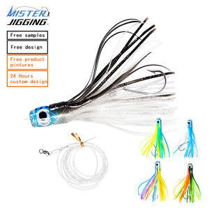 MISTER LURE 8 pouces gros gibier pêche à la traîne thon leurre résine tête poulpe jupe souple leurres à la traîne - Product Image 1